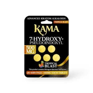 Kama 7 Hydroxy + Pseudoindoxyl Chewable Tablets Black Tropical Blast 100mg Per Tablet