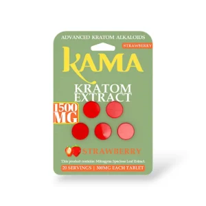 Kama Kratom Extract Chewable Tablets Strawberry 300mg